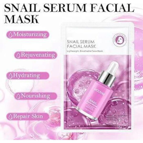 Pack Of 05 – Anti-wrinkle Face Sheet Mask | Anti Aging Hydrating Anti-acne Repairing Brightening Moisturizing Retinol Serum Facial Mask - Image 4