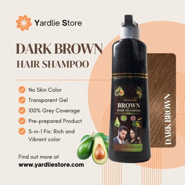 100% Original Yardlie Hair Color Shampoo [black & Dark Brown Colors] | 200ml - Image 2