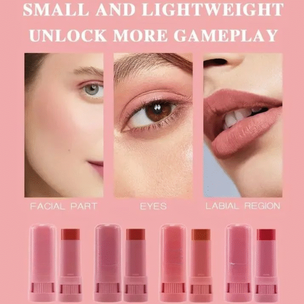 High-pigment Matte Blush Stick – Long-lasting, Water-resistant & Blendable Contour Balm – Random Shades - Image 6