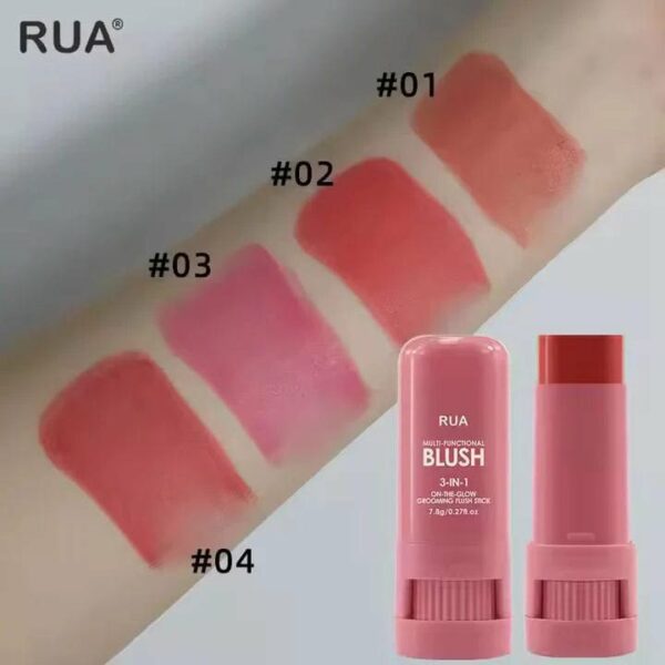 High-pigment Matte Blush Stick – Long-lasting, Water-resistant & Blendable Contour Balm – Random Shades - Image 3