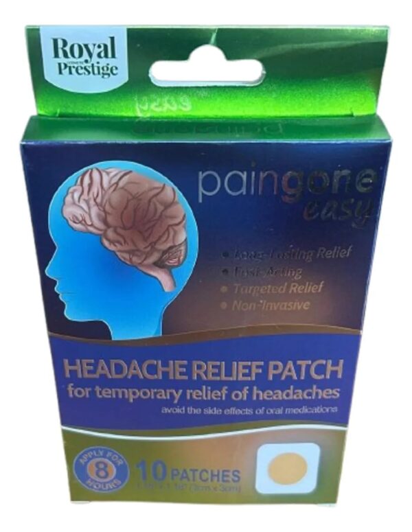 Paingone Easy Headache Relief Patch For Temporary Relief Of Headaches [10 Patches]