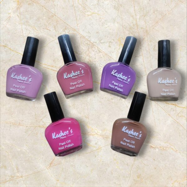 Pack Of 06 Kashee’s Nail Polish – Kashee’s Nail Paint For Girls – Kashee’s Peel Off Nail Paint ( Random Color ) - Image 5