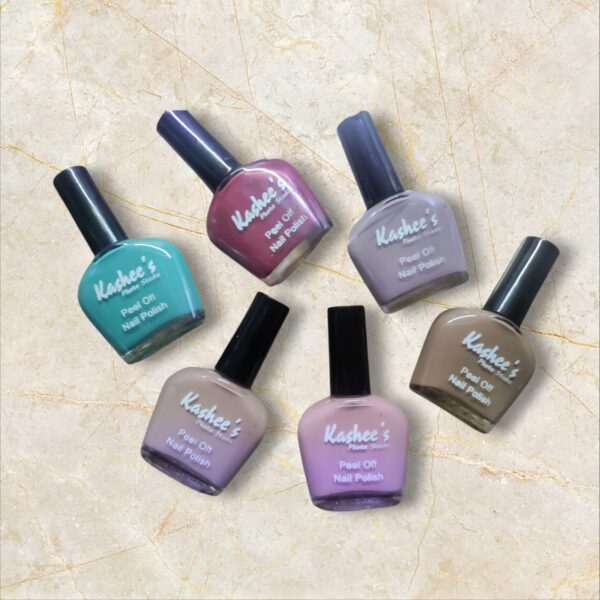 Pack Of 06 Kashee’s Nail Polish – Kashee’s Nail Paint For Girls – Kashee’s Peel Off Nail Paint ( Random Color )