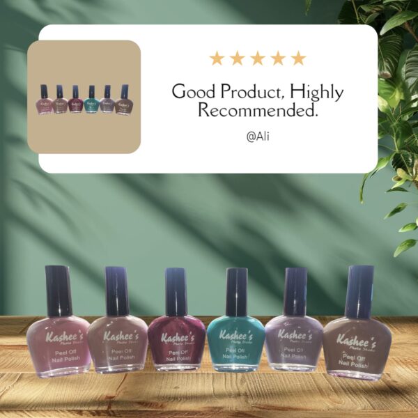 Pack Of 06 Kashee’s Nail Polish – Kashee’s Nail Paint For Girls – Kashee’s Peel Off Nail Paint ( Random Color ) - Image 3
