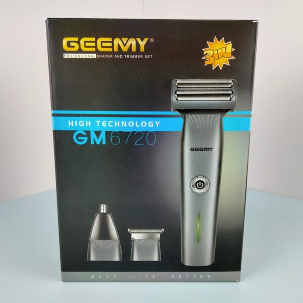 Geemy (gm7620) 3in1 Grooming Kit Is Rechargeable Powerful Trimmer For Men / Sharp Trimmer Face Shaver For Precise Shaving - Image 2