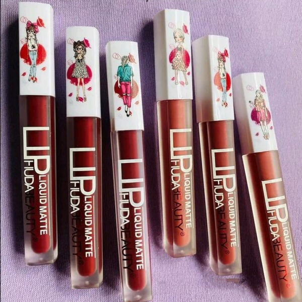 6 Pcs High Pigmented Matte Finish Lip Gloss – Multicolor Collection - Image 3