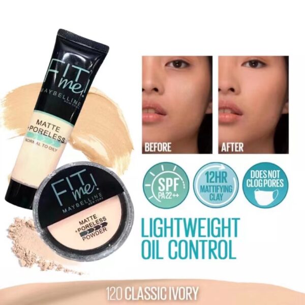 2-in-1 Makeup Deal – Liquid Foundation & Face Powder Combo For Smooth, Flawless Finish – Budget-friendly Beauty Set – Ivory Shade - Image 4