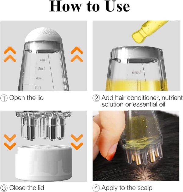 Scalp Root Hair Oil Applicator | Mini Oil Massage Comb - Image 9