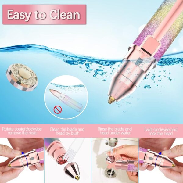 2 In 1 Electric Eyebrow Trimmer And Shaver, Flawless Hair Remover 2 In 1 Hair Remover Trimmer For Women, Flawless Facial Machine Razor, Painless Eyebrow Removal (rechargeable) - Image 4