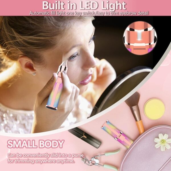 2 In 1 Electric Eyebrow Trimmer And Shaver, Flawless Hair Remover 2 In 1 Hair Remover Trimmer For Women, Flawless Facial Machine Razor, Painless Eyebrow Removal (rechargeable) - Image 5