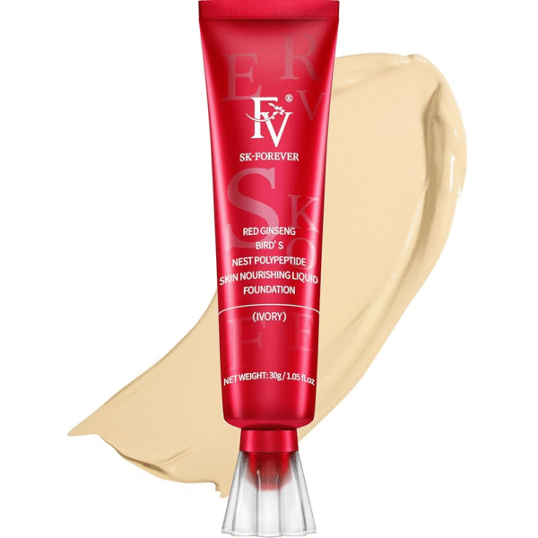 Fv Sk-forever Liquid Foundation – Lightweight Oil-control Formula With Peptides & Bird’s Nest Extract – Nourishing Ivory Shade Base Makeup (30g Tube) - Image 4