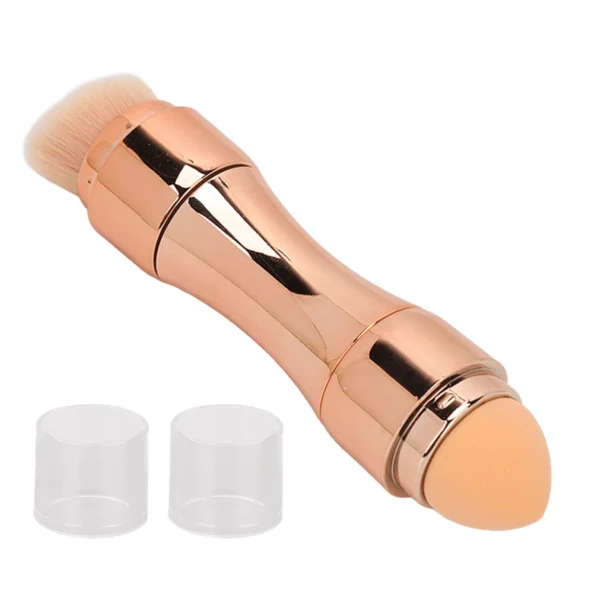 Max Factor X 4 In 1 Makeup Brush Set Portable Mini Travel Makeup Brushes Makeup Brush Mini 4 In 1 Kit For Travel Cosmetic Applicator Foundation Sponges Brushes Concealer Professional Make Up Tools (random Color) - Image 3