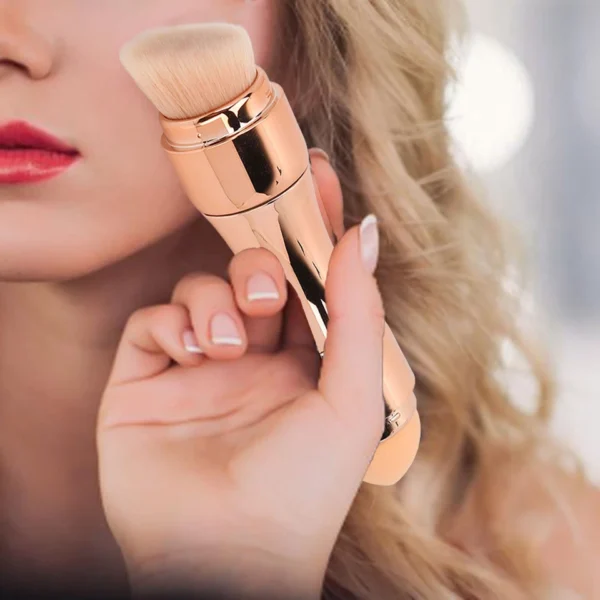 Max Factor X 4 In 1 Makeup Brush Set Portable Mini Travel Makeup Brushes Makeup Brush Mini 4 In 1 Kit For Travel Cosmetic Applicator Foundation Sponges Brushes Concealer Professional Make Up Tools (random Color) - Image 9