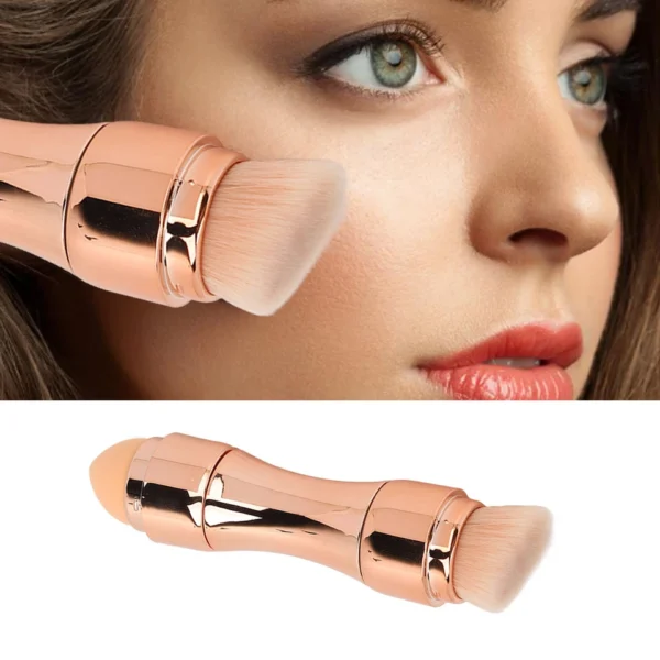 Max Factor X 4 In 1 Makeup Brush Set Portable Mini Travel Makeup Brushes Makeup Brush Mini 4 In 1 Kit For Travel Cosmetic Applicator Foundation Sponges Brushes Concealer Professional Make Up Tools (random Color) - Image 7